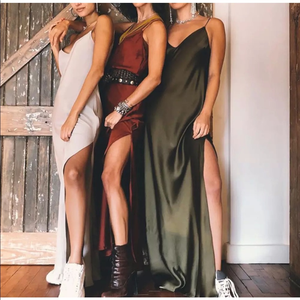 Mia Maxi Dress in Army Green - Picture 6 of 8